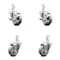 Service Caster 3.5 Inch Gray Polyurethane Wheel Swivel 3/4 Inch Square Stem Caster Brake, 2PK SCC-SQ20S3514-PPUB-GRY-TLB-34-2-S-2 - alternate 1